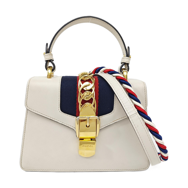 Sylvie Mini Calfskin White
