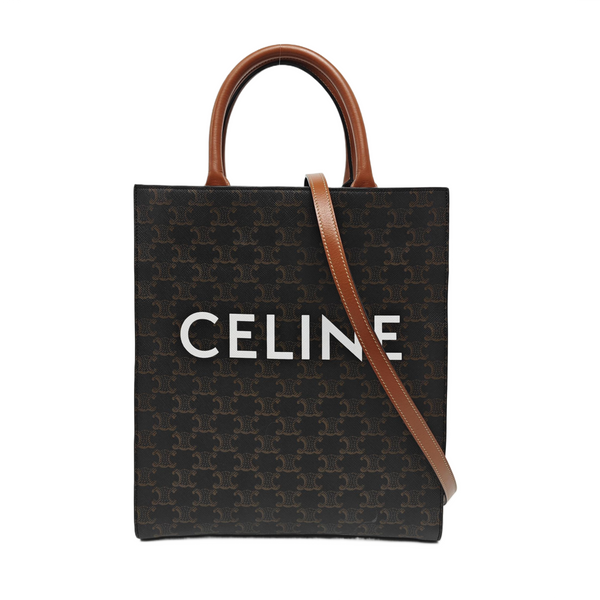 CABAS CELINE Small Coated Canvas Brown