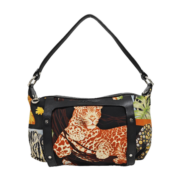 Calfskin Top Handle Bag Multicolor
