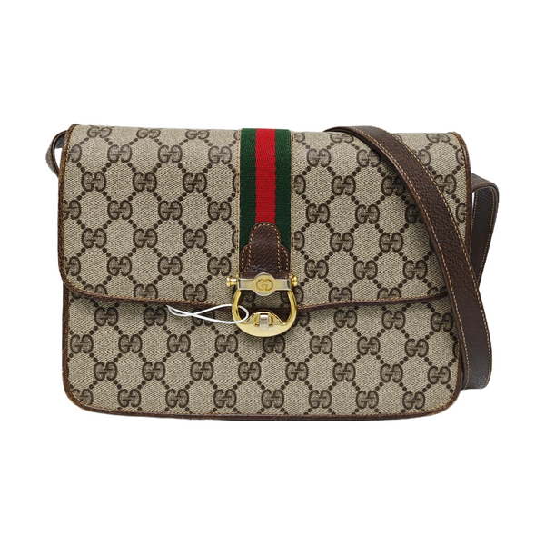Monogram Coated Canvas Shoulder Bag Brown