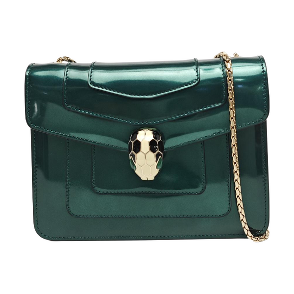 SERPENTI FOREVER Small Patent Leather Green