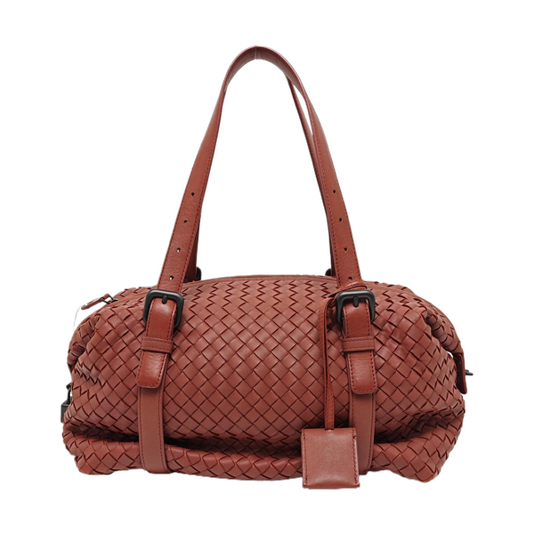 Lambskin Top Handle Bag Red