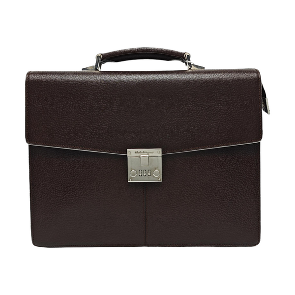 Calfskin Top Handle Bag Brown