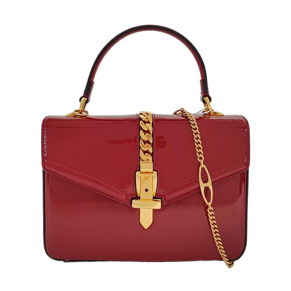 Authenticated pre-owned Sylvie 1969 Mini Patent Leather Red - Shoulder Bag at Looply