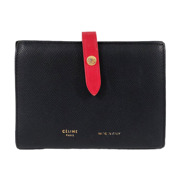 STRAP Calfskin Black Wallet