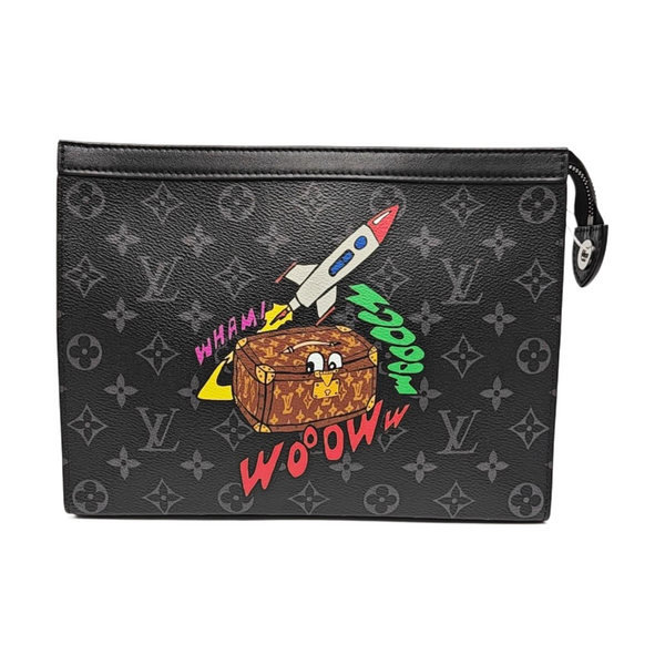 Pochette Voyag MM Monogram Coated Canvas Black