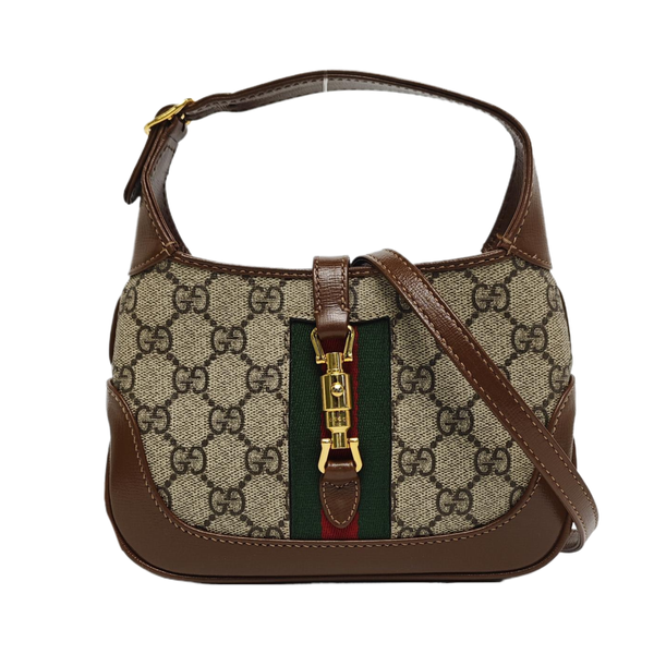 Jackie 1961 Mini Monogram Coated Canvas Beige