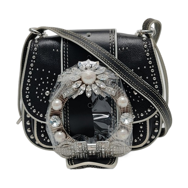 Miu Lady Calfskin Black