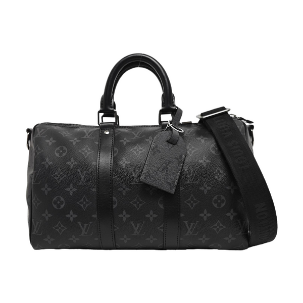 KEEPALL 35 Monogram Coated Canvas Black