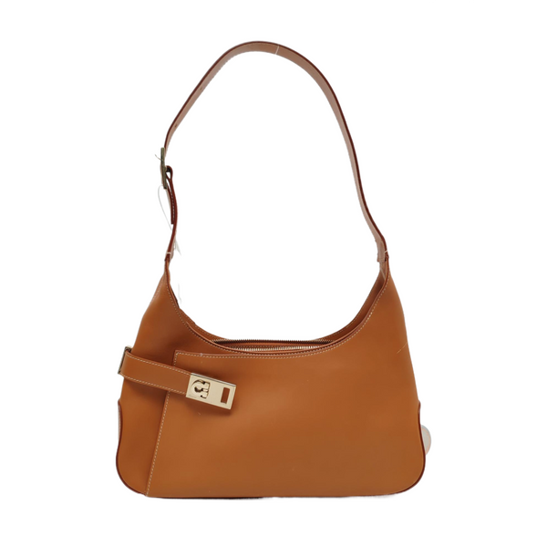 Clasp Hobo Medium Calfskin Brown