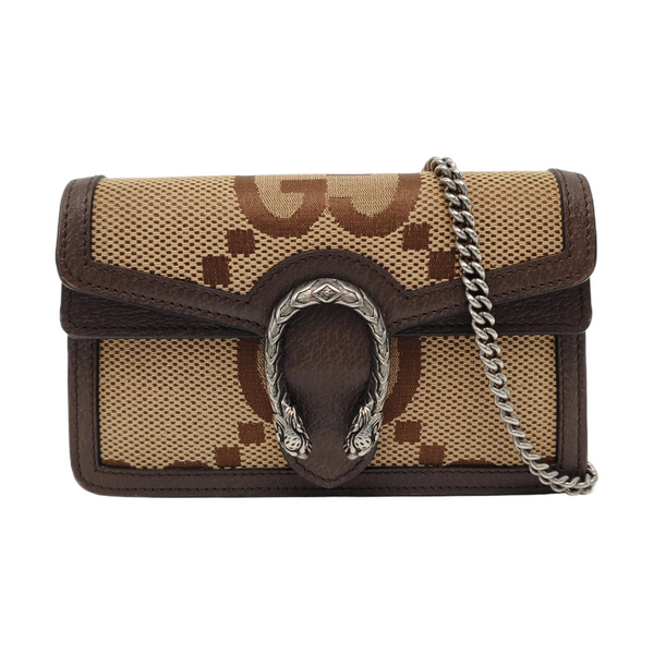 Dionysus Super Mini Monogram Canvas Beige