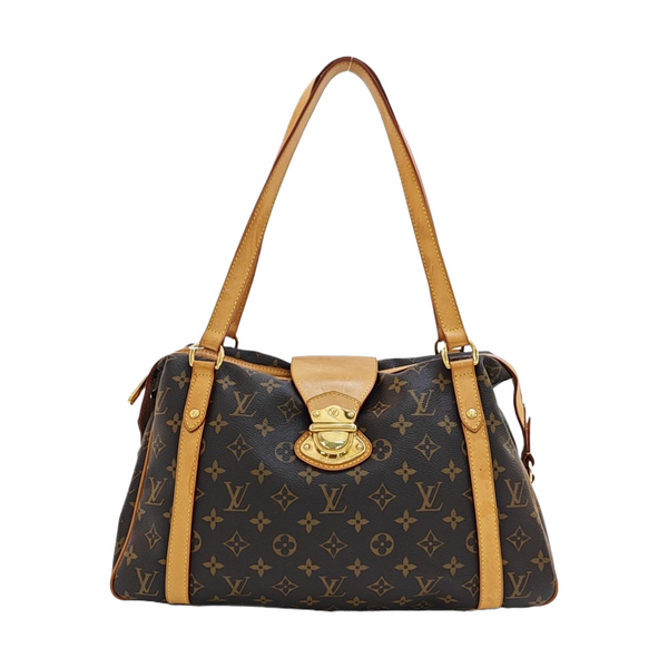 STRESA Monogram Coated Canvas Brown