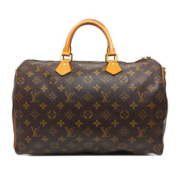 SPEEDY 35 Monogram Coated Canvas Brown