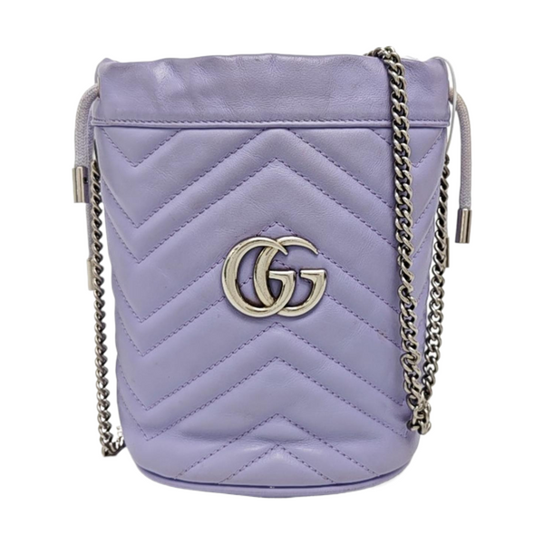 GG Marmont Mini Quilted Calfskin Purple