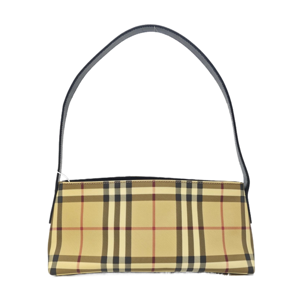 Coated Canvas Top Handle Bag Brown