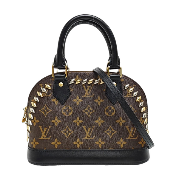 ALMA BB Monogram Coated Canvas Brown
