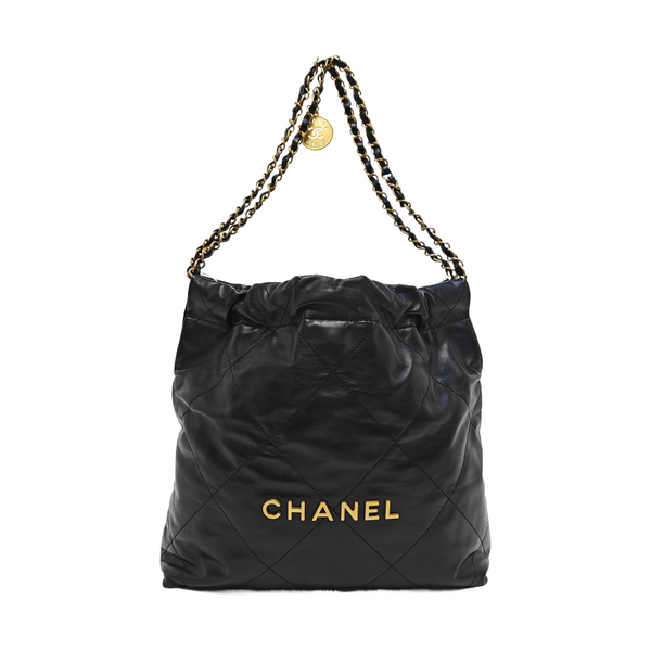 CHANEL 22 Small Quilted Calfskin Black