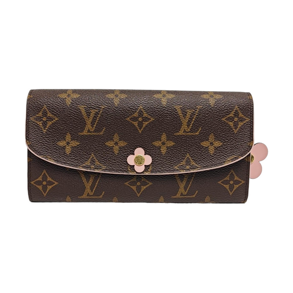 EMILIE Monogram Coated Canvas Brown Wallet