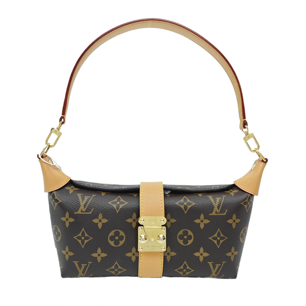 Pochette Mia Monogram Coated Canvas Brown