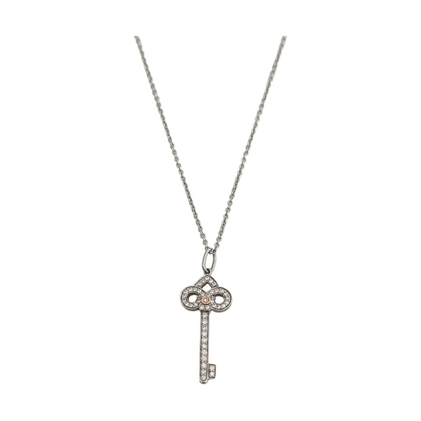 Tiffany Keys Platinum 950 Silver Necklace