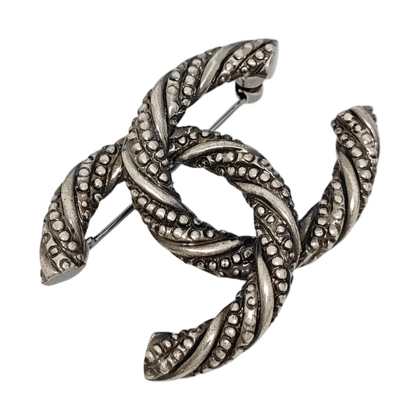 Vintage Metal Black Brooch