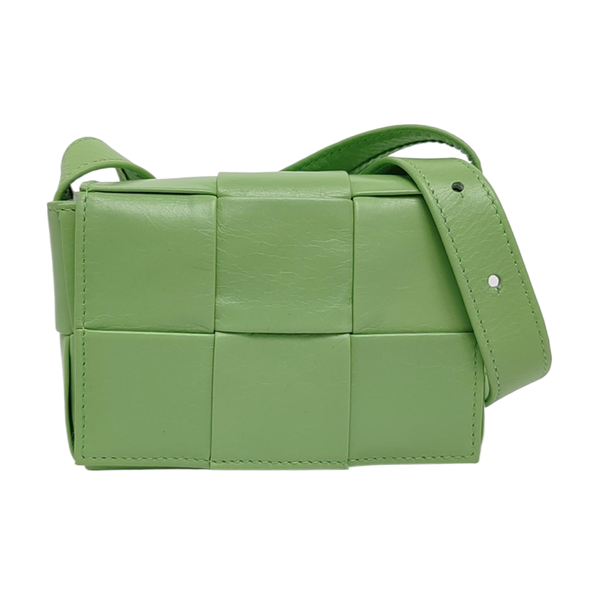 Authenticated pre-owned Cassette Mini Calfskin Green - Shoulder Bag at Looply