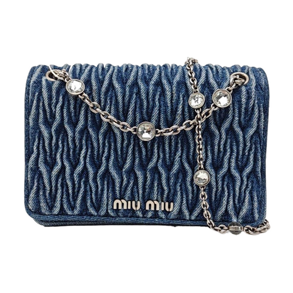 Matelassé Mini Denim Blue