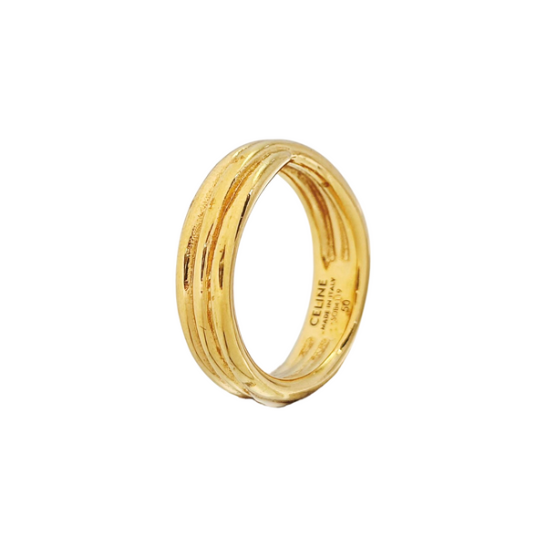 ENTRELACS Brass Gold Ring EU 50