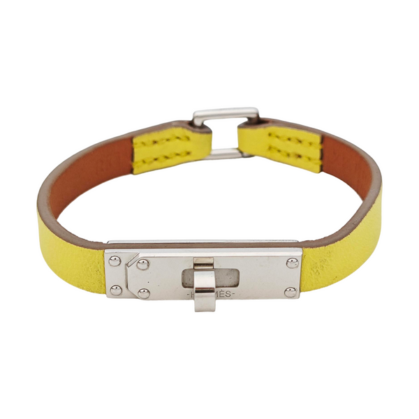 Micro Kelly Leather Yellow Bracelet