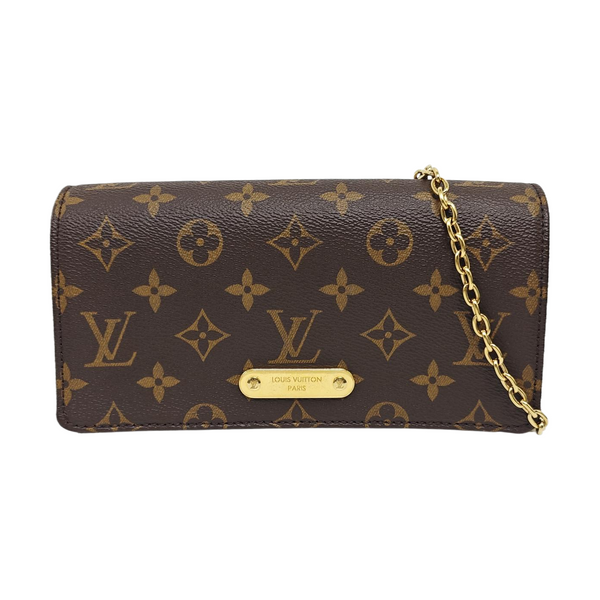 Lily Monogram Coated Canvas Brown
