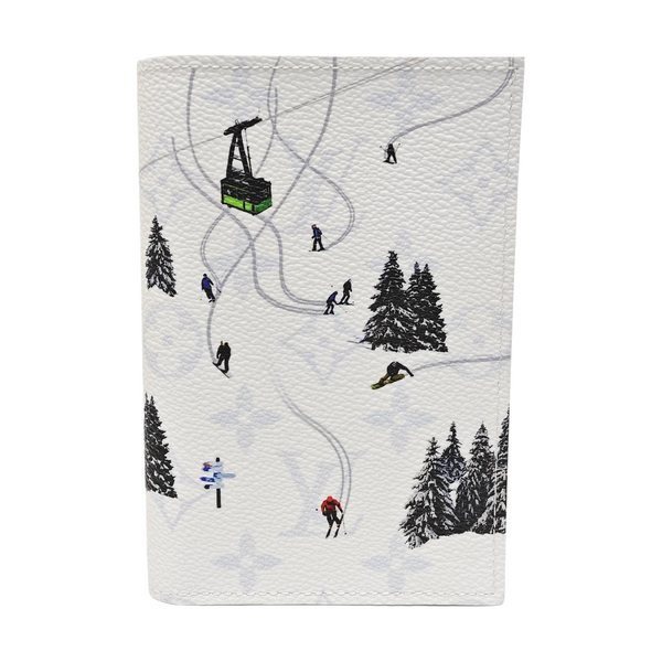 Coated Canvas Card Holder White