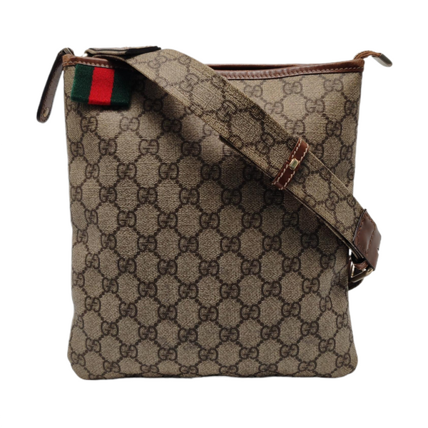 Monogram Coated Canvas Shoulder Bag Brown