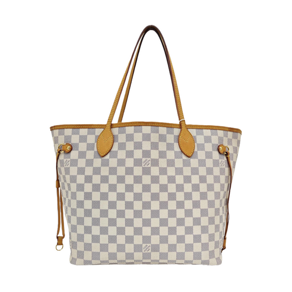 NEVERFULL MM Damier Azur Coated Canvas Beige