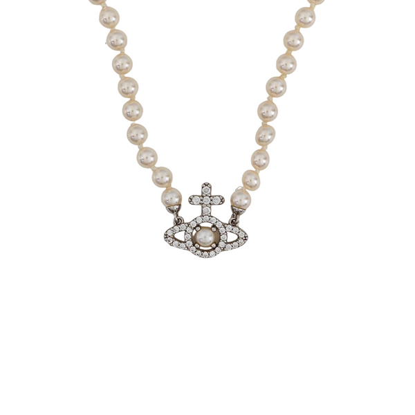 Faux Pearl White Necklace
