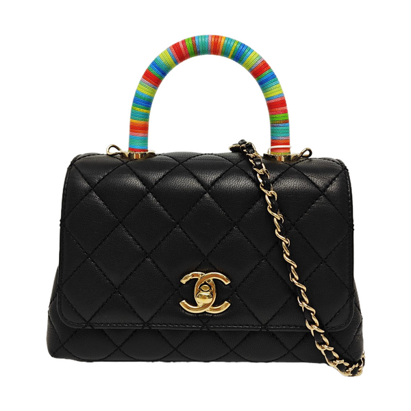 COCO HANDLE Mini Cordero Acolchado Negro
