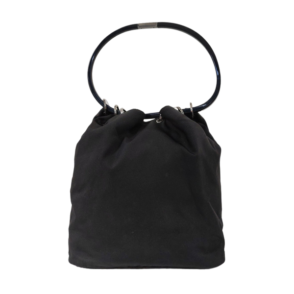 Fabric Top Handle Bag Black