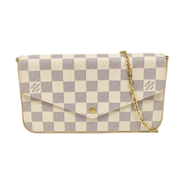 FÉLICIE Damier Azur Coated Canvas White