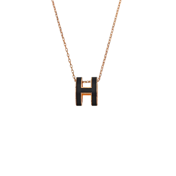 Pop H Metal Rose Gold Necklace