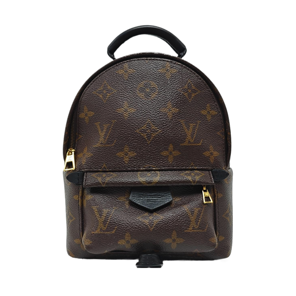 PALM SPRINGS Mini Monogram Coated Canvas Brown