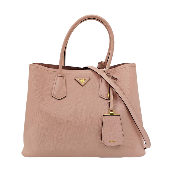 Double Large Saffiano Calfskin Pink