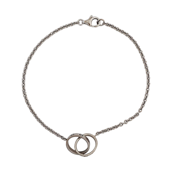LOVE 18k White Gold Silver Bracelet