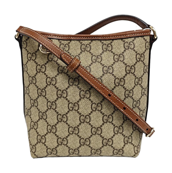 GG Emblem Monogram Coated Canvas Brown
