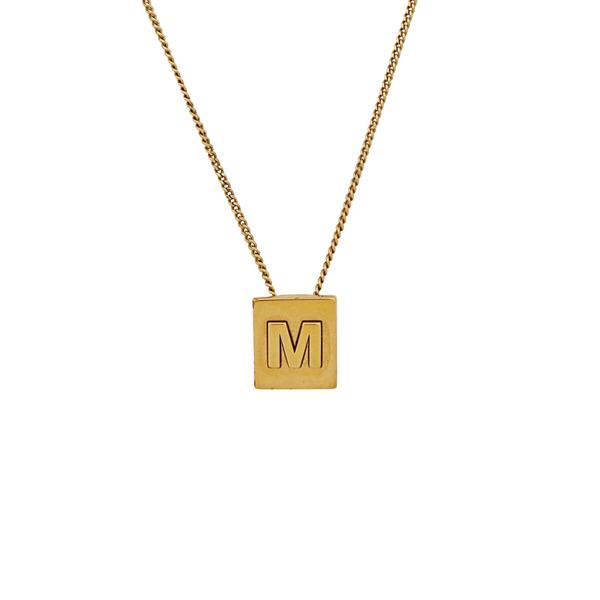 ALPHABET Brass Gold Necklace