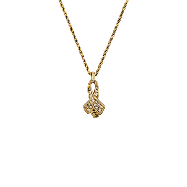Twist Round Metal Gold Necklace