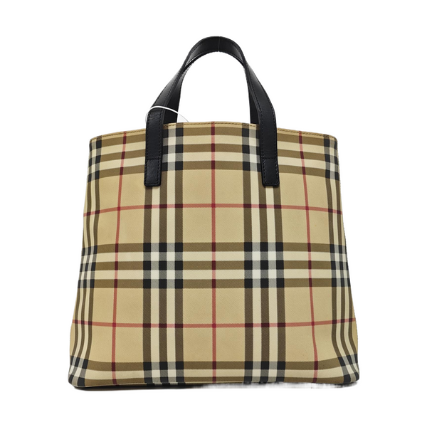 Coated Canvas Tote Bag Beige