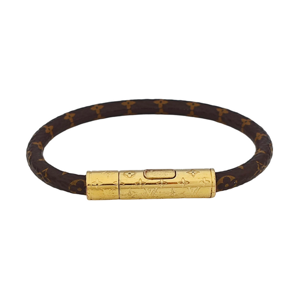 CONFIDENTIEL Coated Canvas Brown Bangle