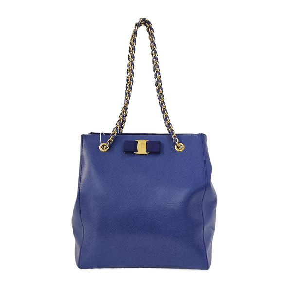 Calfskin Tote Bag Blue