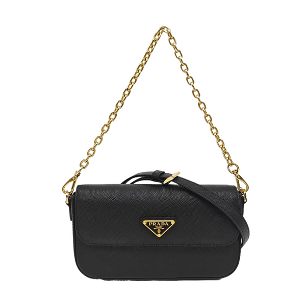 Calfskin Shoulder Bag Black