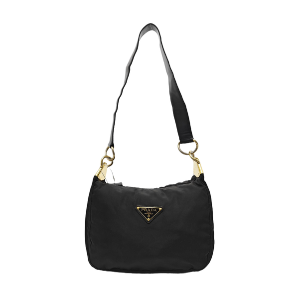 Nylon Shoulder Bag Black