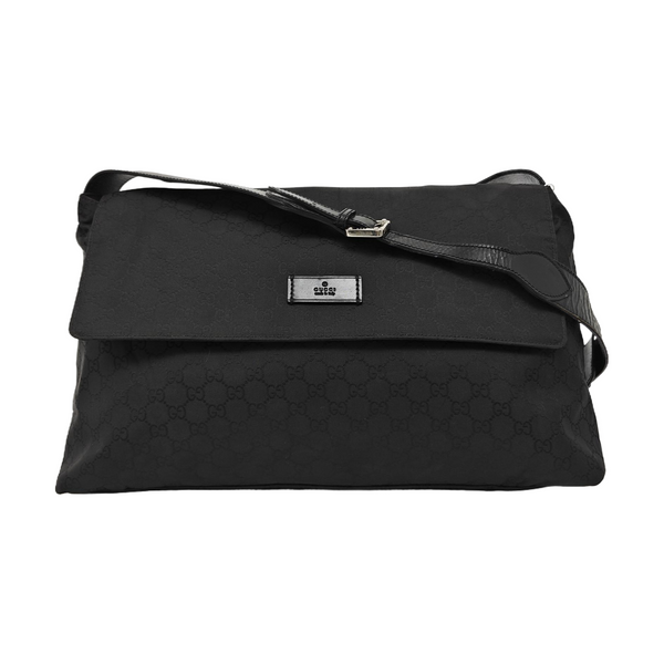 Monogram Canvas Shoulder Bag Black